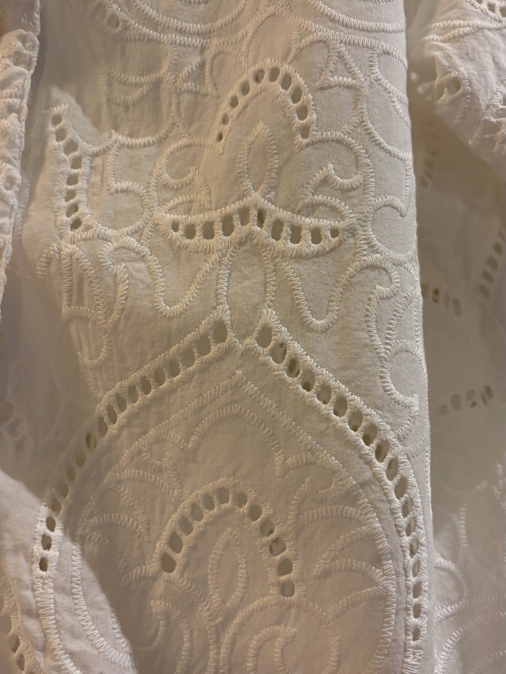 Ann Taylor White Eyelet Button-Down Shirt - Picture 6 of 9